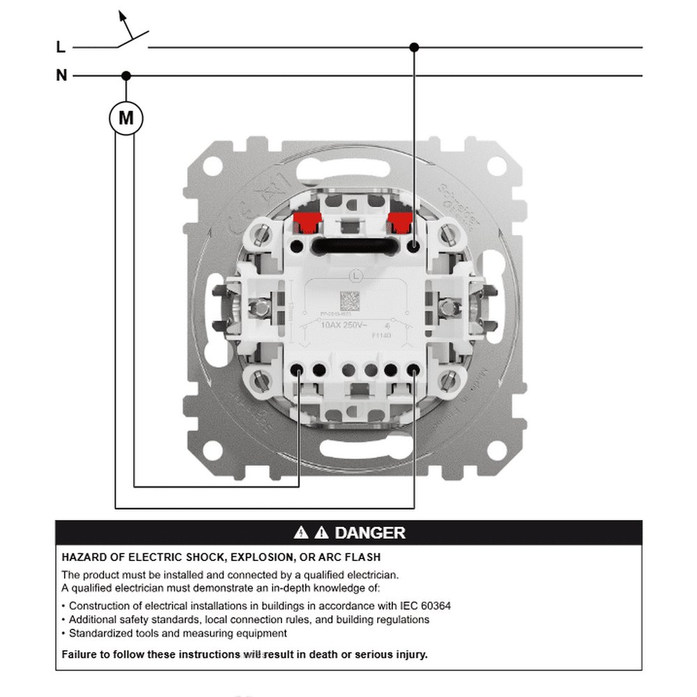 Вимикач Schneider Sedna Design білий жалюзі ( SDD111104 )